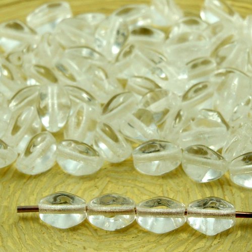 60pcs cristal clair pincée bicone à facettes entretoise tchèque perles de verre 5mm sku-32103