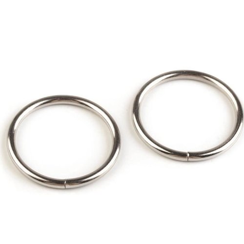 10pc nickel-métal-o-ring ø25mm les vêtements bagues et anneaux en d matériel / mercerie sku-69217