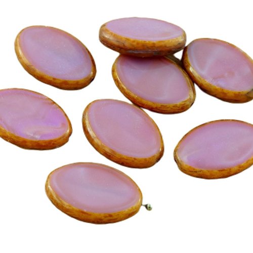 4pcs picasso opaque soie valentine rose grand plat ovale table à la fenêtre de coupe tchèque perles  sku-28600
