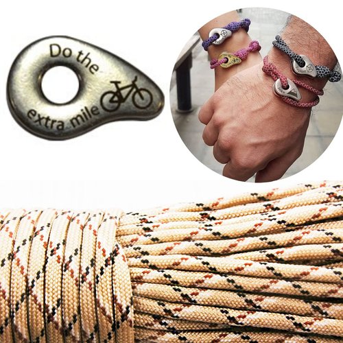 1 diy bracelet kraftika basse beige rayé ne le mile supplémentaire vélo 999 argent antique plaqué mé sku-259950