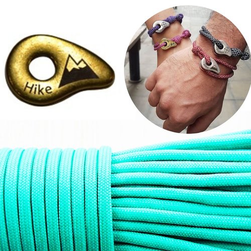 1 diy bracelet kraftika turquoise randonnée en laiton antique plaqué métal zamak paracord des survie sku-259992