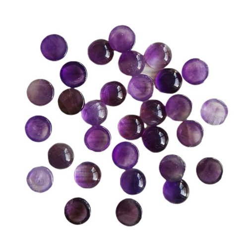 5pcs violet en forme de dôme rond dos plat améthyste pierre naturelle focal cabochon bohème bijoux 1 sku-128670
