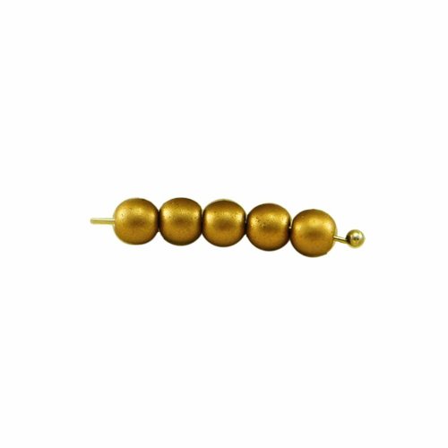 100pcs mat bronze métallique ronde en or druk entretoise de semences verre tchèque perles 4mm sku-33708