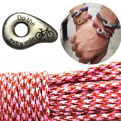 1 diy bracelet kraftika rose brun ne le mile supplémentaire vélo 999 argent antique plaqué métal zam sku-259947