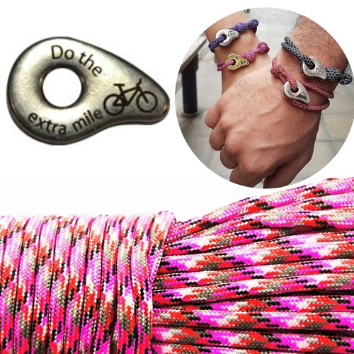 1 diy bracelet kraftika rose rayé ne le mile supplémentaire vélo 999 argent antique plaqué métal zam sku-259963