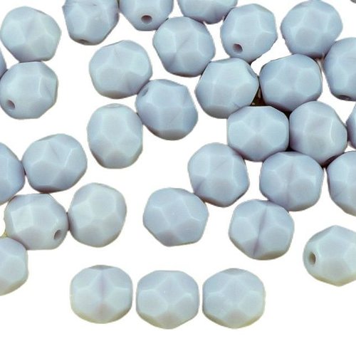 40pcs opaque lumière violet améthyste ronde à facettes feu poli entretoise de verre tchèque perles 6 sku-33195