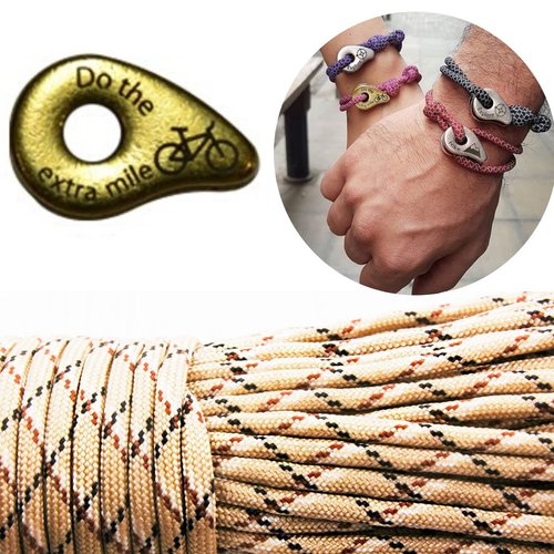 1 diy bracelet kraftika basse beige rayé ne le mile supplémentaire vélo en laiton antique plaqué mét sku-259968