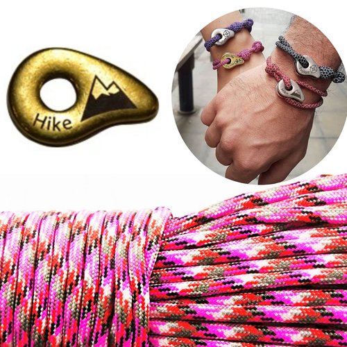 1 diy bracelet kraftika rose rayé des la randonnée en laiton antique plaqué métal zamak paracord sur sku-259999