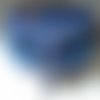 Escarcelle en cuir bleue motif arbre de vie