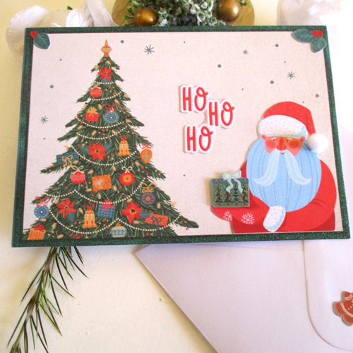 Carte père noel, faite main