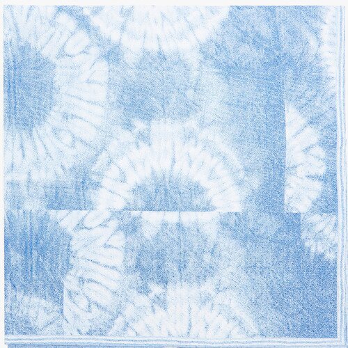 Serviette en papier motif hippies paisley - effet jean délavé bleu 