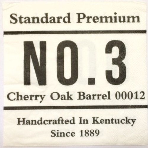 Serviette en papier motif pub américaine whisky " n° 3 - cherry oak barrel " 