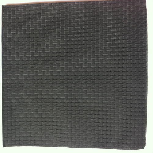 Serviette en papier effet matière "tissé uni noir" 