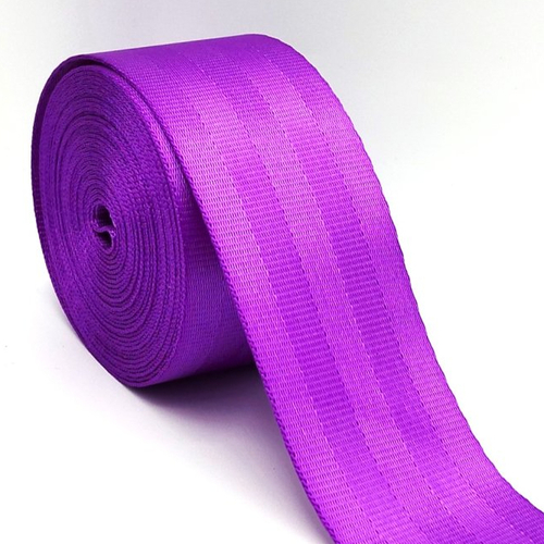Sangle en polyester 48mm type ceinture de sécurité sacs bagage chaise anse bandoulière couture transat créations fait main violet