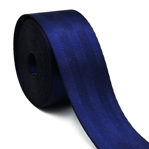 Sangle en polyester 48mm type ceinture de sécurité sacs bagage chaise anse bandoulière couture transat créations fait main bleu marine