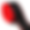 Sangle en polyester 48mm type ceinture de sécurité sacs bagage chaise anse bandoulière couture transat noir bords rouge
