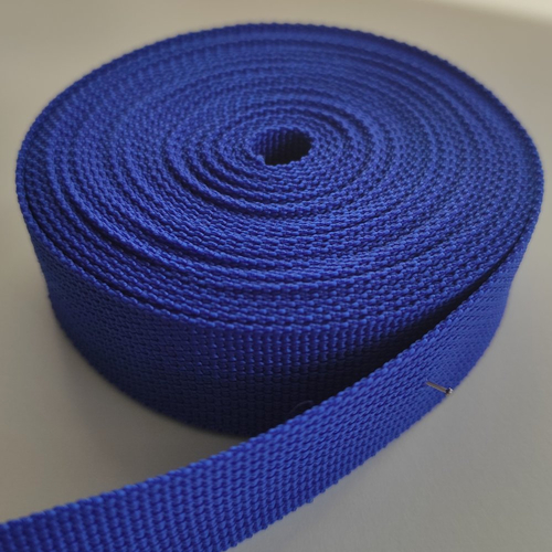 Sangle polypropylène 5 mètres bleu roi 25mm largeur pour sacs à dos bagages sacs à main poignets couture créations accessoires ruban