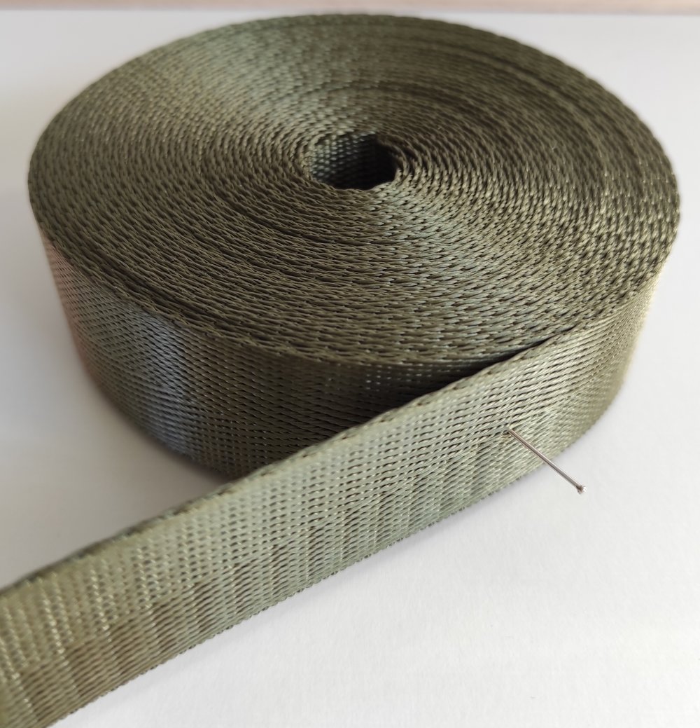 Sangle nylon polyester chevrons herringbone 25mm pour sacs à dos bagages  sacs à main couture accessoires kaki vert - Un grand marché