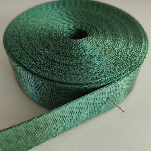 Sangle nylon polyester chevrons herringbone 25mm pour sacs à dos bagages sacs à main couture accessoires kaki vert