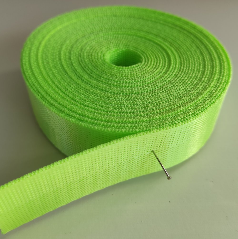 Sangle nylon polyester chevrons herringbone 25mm pour sacs à dos bagages  sacs à main couture accessoires jaune vert fluo - Un grand marché