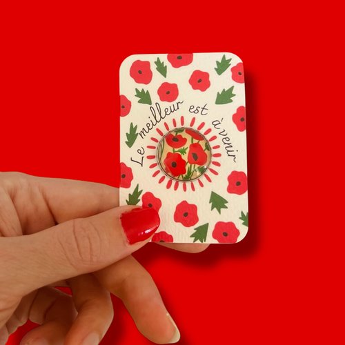 Pin's coquelicot rouges