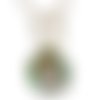 Collier frida kahlo, acier inoxydable doré ou argenté cabochon verre