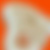 Collier fleur orange et noire bohème, acier inoxydable doré, cabochon verre