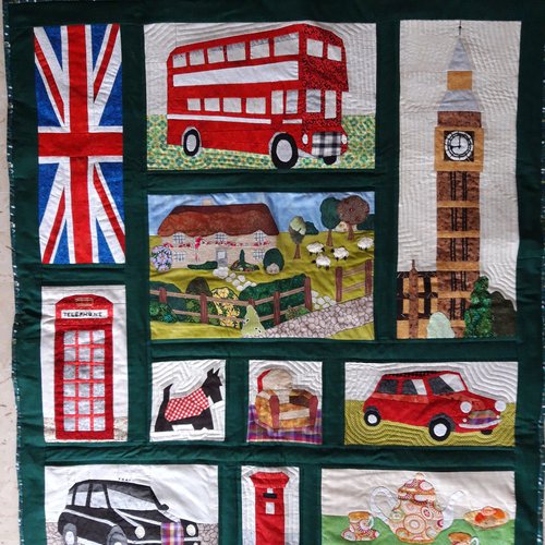 Patchwork décoration murale, l'angleterre,fait main