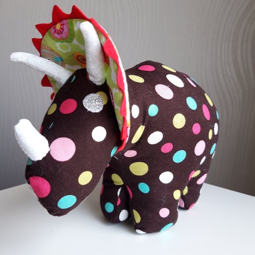 Dinosaure en tissu patchwork