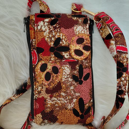 Pochette à bandoulière règlable, en coton, multi -poches modèle zip'go de endesigns