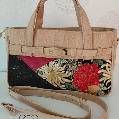 Sac à main en liège natuel, modèle loretta de sammy valencia pour shamballa bags designs