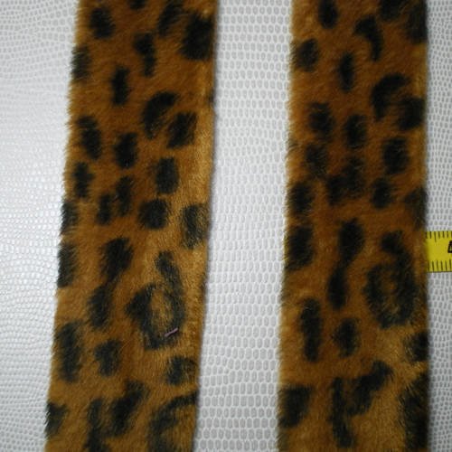 Galon style biais pré-plié motif animalier polyester marron/noir 