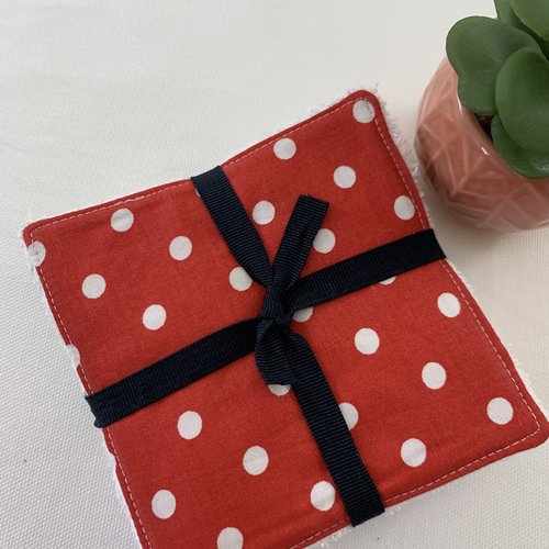 Carre demaquillant lavable - lot de 8