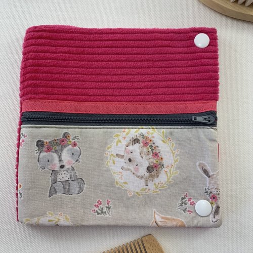 Pochette porte barrettes et elastiques