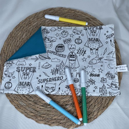 Feuilles de coloriage lavable super heros