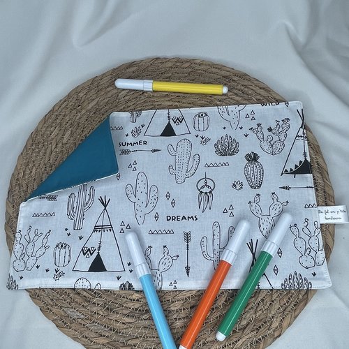 Feuilles de coloriage lavable tipi
