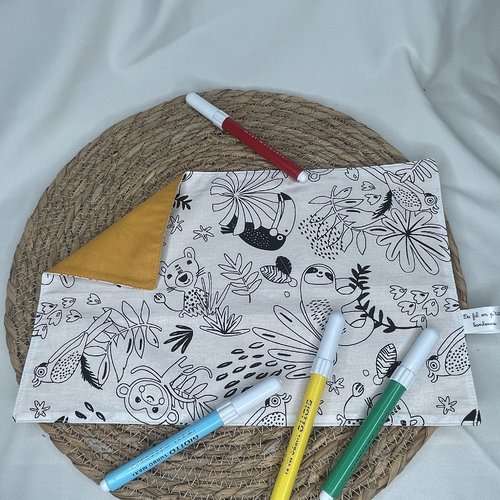 Feuille de coloriage lavable jungle