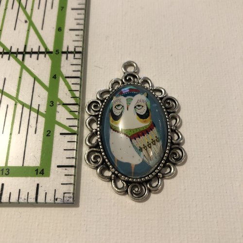 Pendentif cabochon chouette
