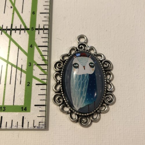 Pendentif cabochon chouette