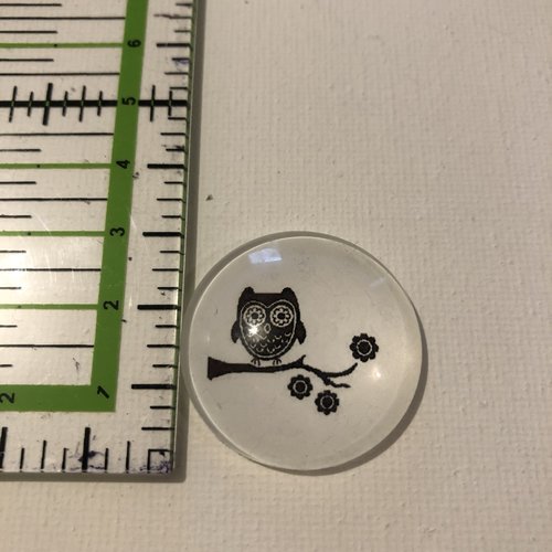 Cabochon en résine à motifs chouette