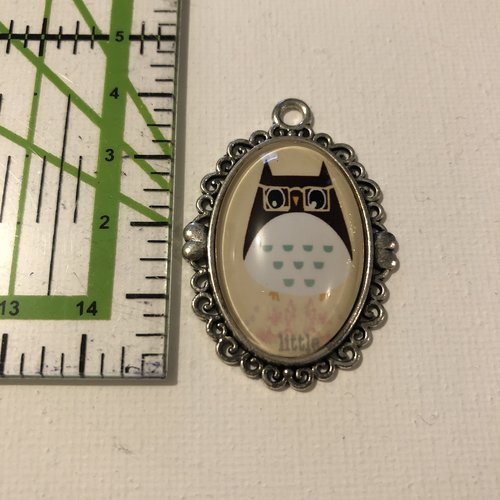 Pendentif cabochon chouette