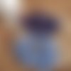 Chouchou double gaze de coton - couleur au choix dans les tons de bleus