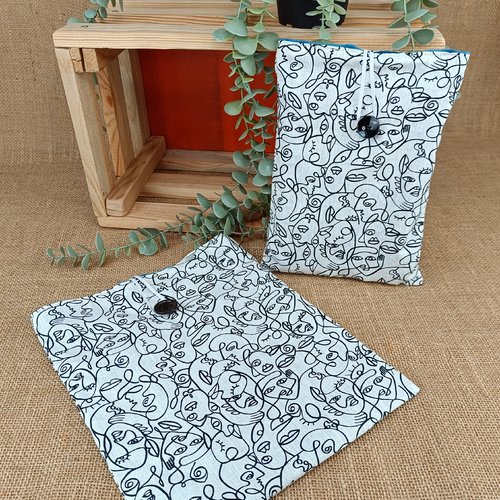 Pochette livre- taille au choix- modèle dessin d'art