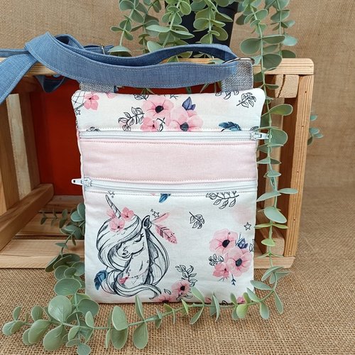 Sac pochette- sac modèle licorne