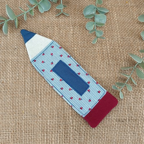 Marque pages crayon personnalisable - modèle marinière