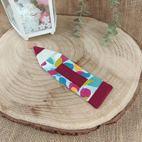 Marque pages crayon personnalisable - modèle oiseaux multicolores