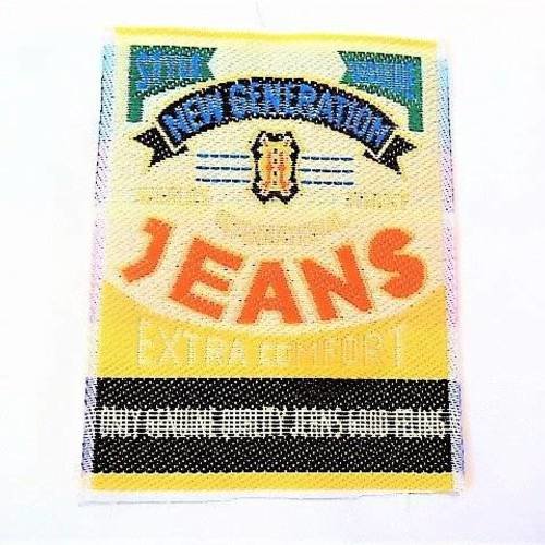 Applique "jeans new génération" patch, écusson 6.5 x 5 cm