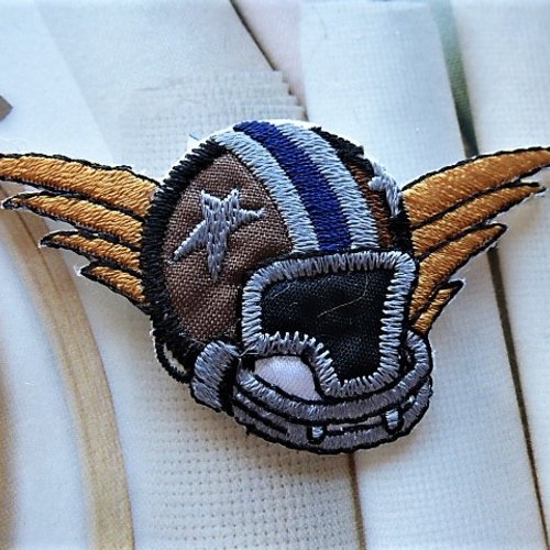 Applique casque angel hockey ou football américain patch écusson 9042.5 vintage pour customisation vêtement, accessoire à c