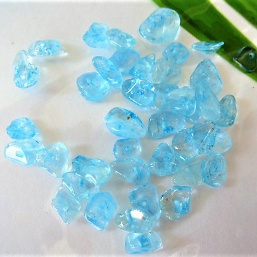 Perles chips quartz bleu ciel sachet de 5 gr