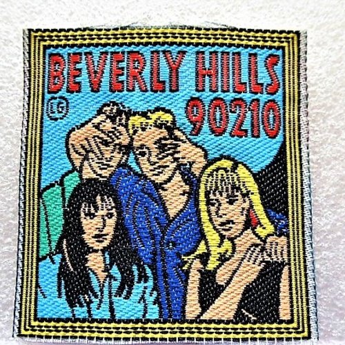 Applique beverly hills 90210 vintage patch écusson 5070.4 pour customisation couture à coller ou à coudre